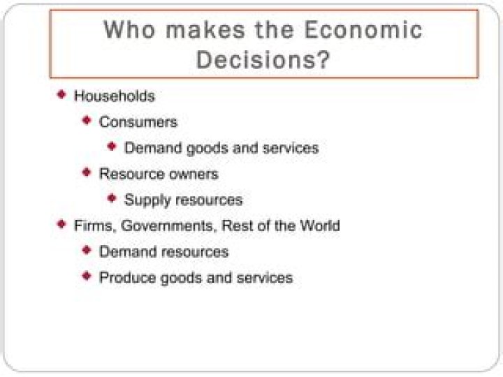 Who makes the economic decision?