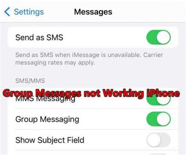 Why are my group messages not sending iPhone?