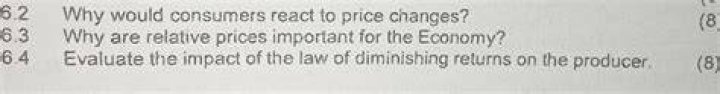 Why are relative prices Important?