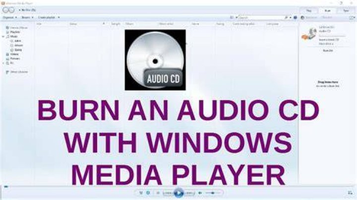 Why can I not burn a CD from Windows Media Player?