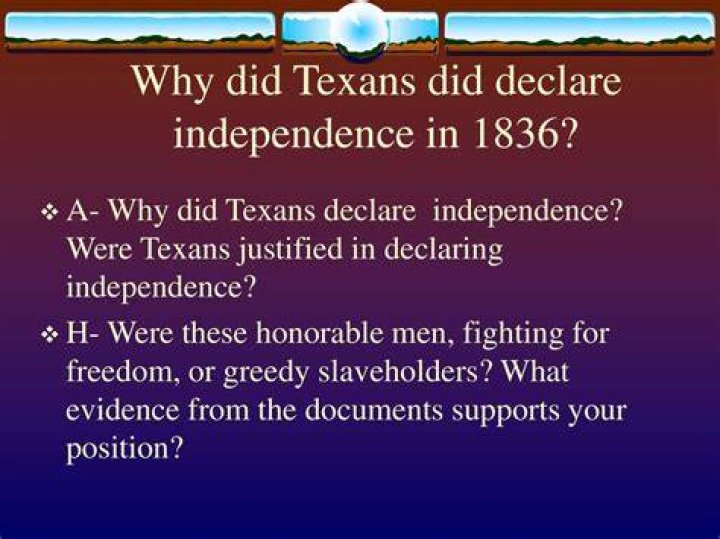 Why did Texans Fight answers?