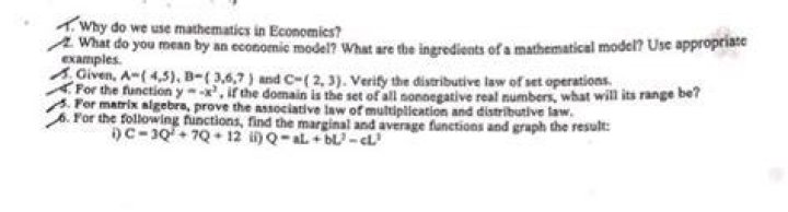 Why do we use mathematics in economics?