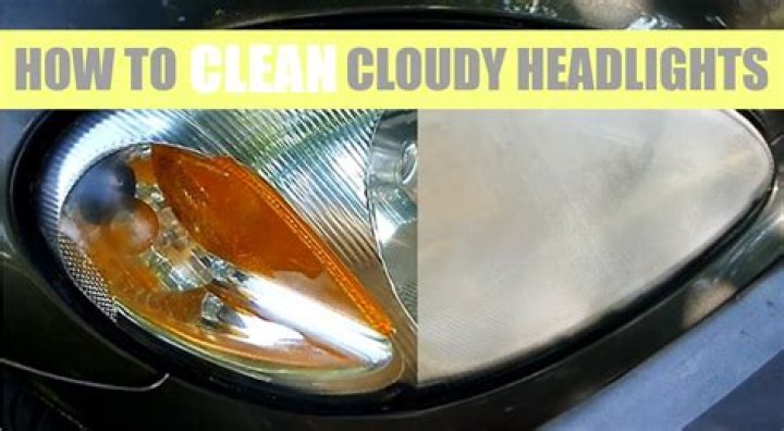 Will vinegar clean cloudy headlights?